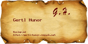 Gertl Hunor névjegykártya